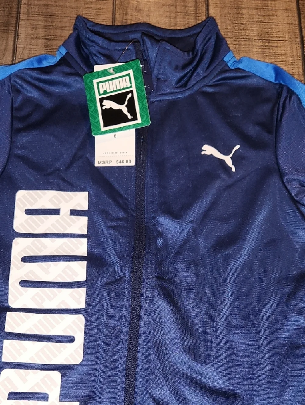 NWT Puma Navy and Royal Blue Kids Track Jacket & Pants - Picture 3 of 6